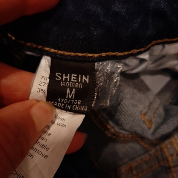 3/$20 SHEIN High Waist Skinny Jeans Faded Whiskered Stretch Denim - Picture 13 of 14